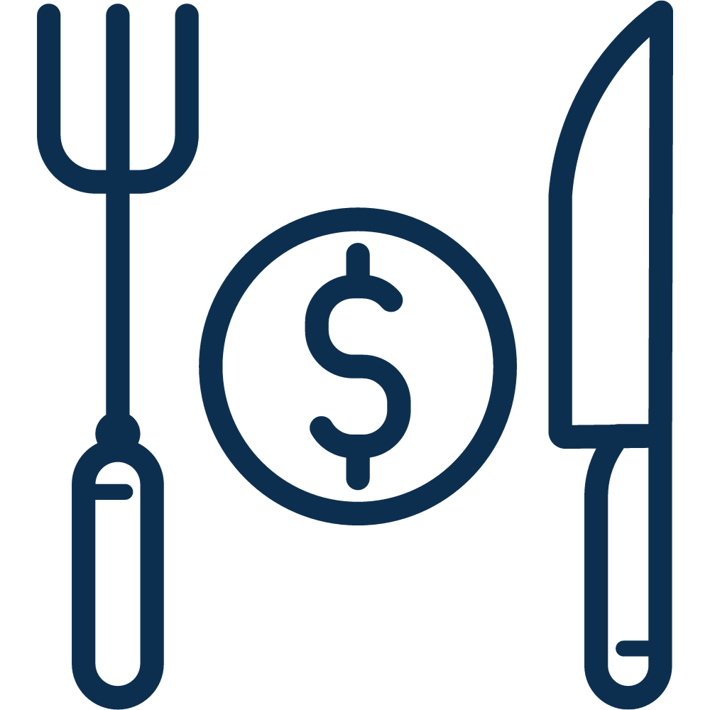 Cost of food icon